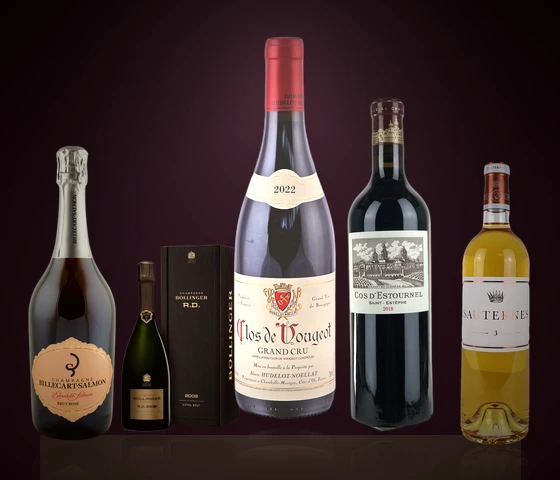 Curated selection of fine wines